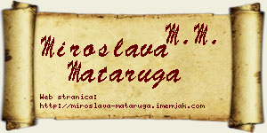 Miroslava Mataruga vizit kartica